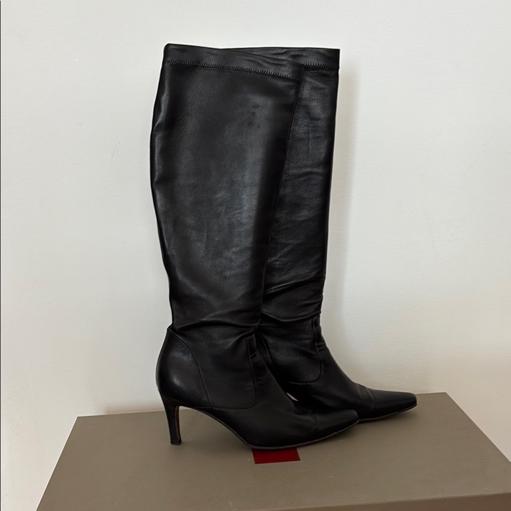 Cole Haan Black Leather Knee-high Boots “Riva”
